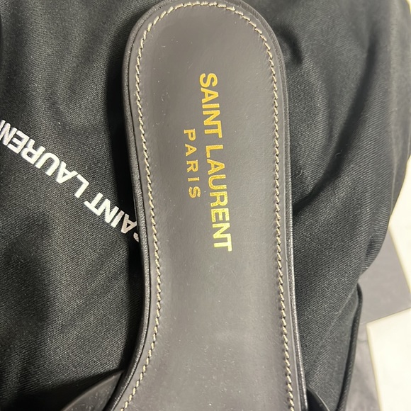 SAINT LAURENT Tribute Nu Pieds Slide Sandals Size 7US - Picture 10 of 13